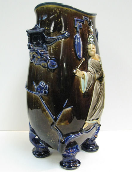 Hautin Boulenger HB & Cie Choisy-le-Roi Faience Vase