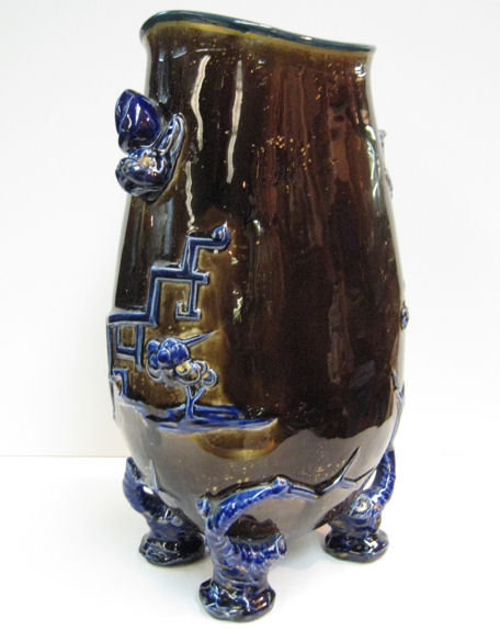 Hautin Boulenger HB & Cie Choisy-le-Roi Faience Vase