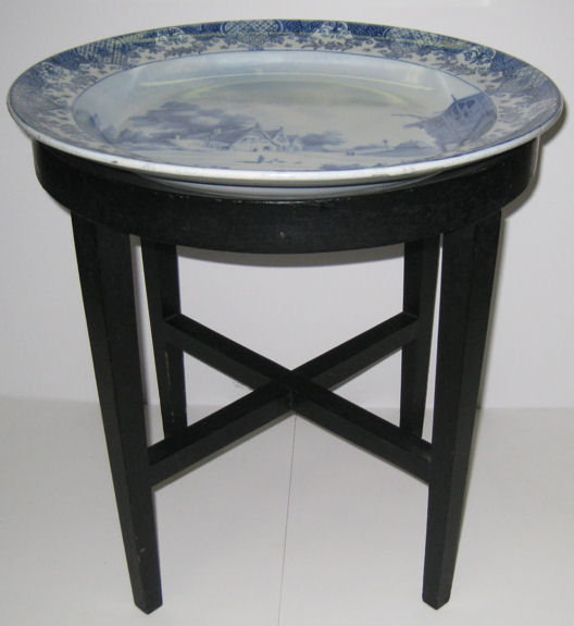 Antique Boch Freres Delft Style Blue & White Charger