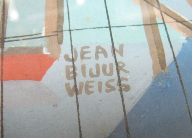 Jean Bijur Weiss Booth Bay Harbor Cubist Watercolor