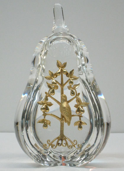Steuben Partridge in a Pear Tree Sculpture