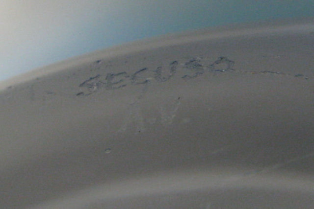 Seguso A.V. Blue & Lattimo Cased Glass Vase