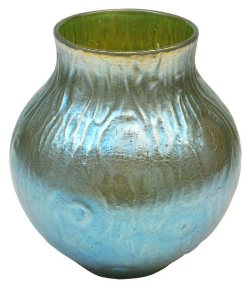 Loetz Creta Silberiris Rusticana Glass Vase