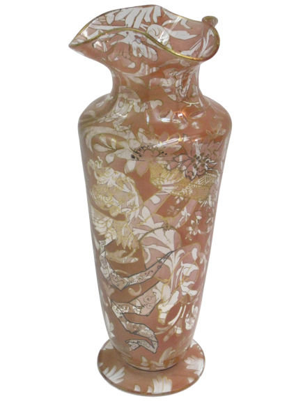 Rare Mount Washington Verona Glass Vase