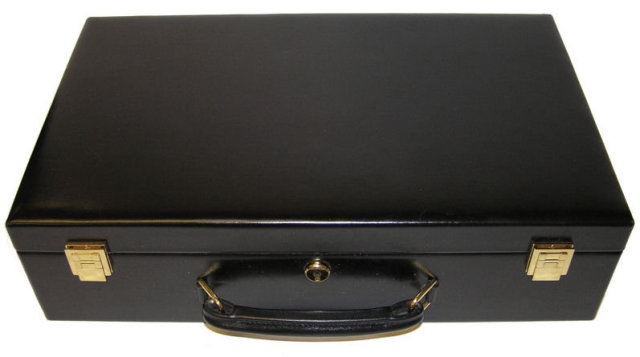 Hermes Black Leather Jewelry Case