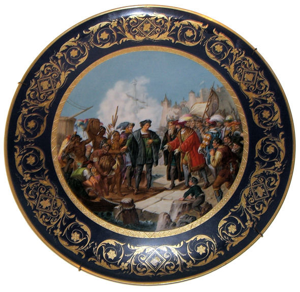 Christopher Columbus Vienna Porcelain Charger