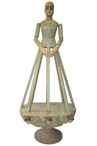 Antique Latin American Virgin Santos Saint