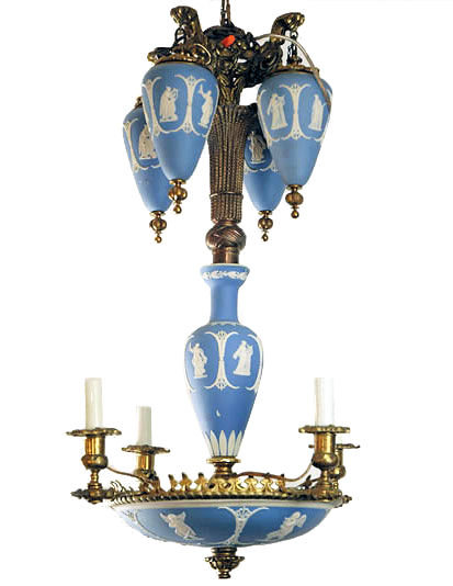 Wedgwood Blue & White Jasperware Chandelier