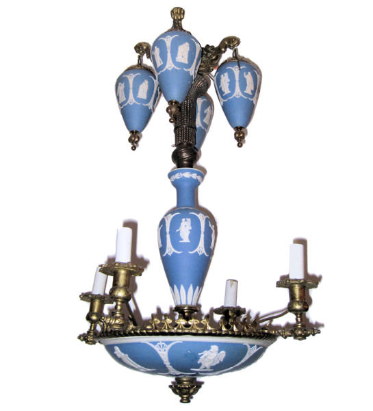 Wedgwood Blue & White Jasperware Chandelier