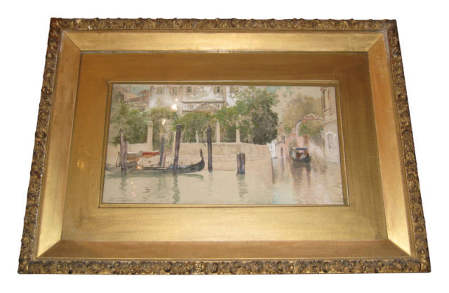Venice Canal Watercolor by Francis Hopkinson Smith