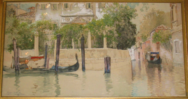 Venice Canal Watercolor by Francis Hopkinson Smith