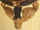 Egyptian Revival Empire Style Girandole Giltwood Wall Mirror