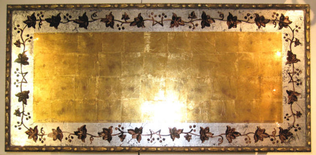 Mid-Century Maison Jansen Eglomise Glass Coffee Table