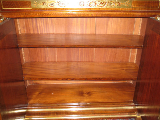 Antique Renaissance Style Walnut Sideboard Side Cabinet