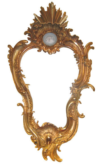 Dore Bronze Rococo Chippendale Louis XV Style Mirror