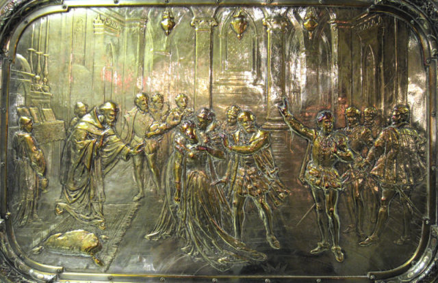 1884 Morel Laveuil Shakespeare Elkington Silver Plaque