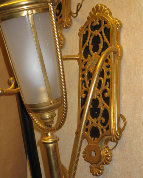 Pair Antique Bronze Coach Lights Lamps