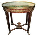 Antique French Louis XVI Style Malachite Gueridon Table