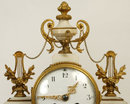 Antique Louis XVI Style Marble Bronze Clock Garniture