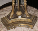 Pair Antique Regency Style Bronze & Crystal Candelabras