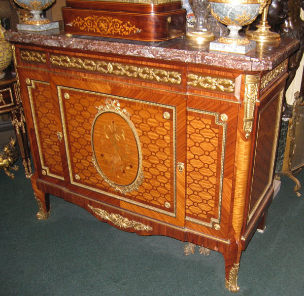 Antique Louis XVI Style Commode Side Cabinet Sideboard