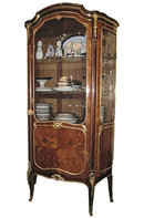 Antique Bronze Mounted French Louis XV Style Vitrine
