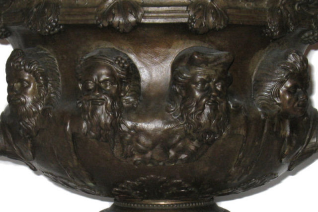 Antique Neoclassical Bacchanalian Bronze Albani Vase