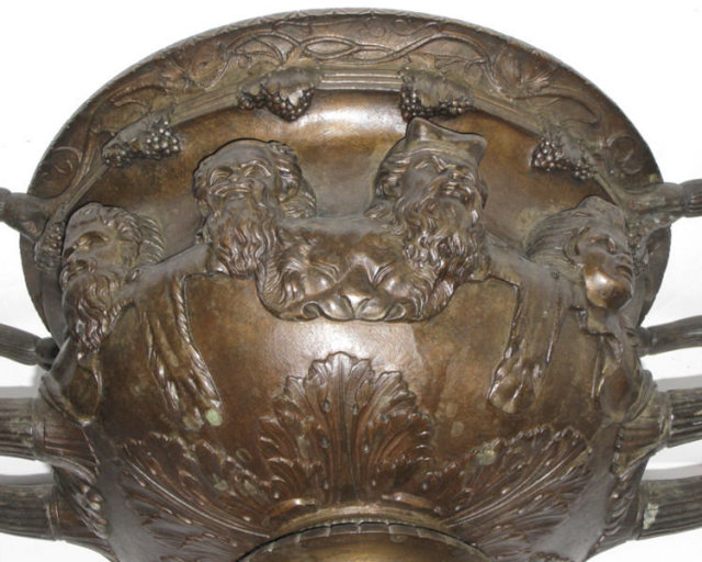 Antique Neoclassical Bacchanalian Bronze Albani Vase