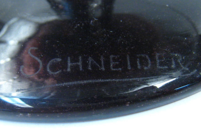 Schneider Violet Glass Centerpiece Footed Bowl
