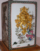 Pair Chinese Famille Verte Porcelain Table Lamps