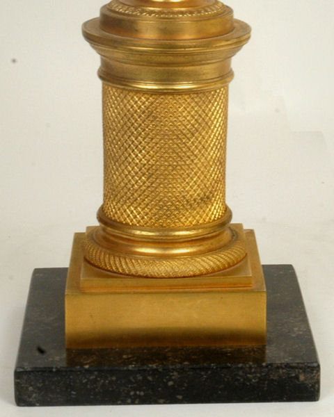 Pair Russian Empire Style Bronze & Cut Glass Tazzas