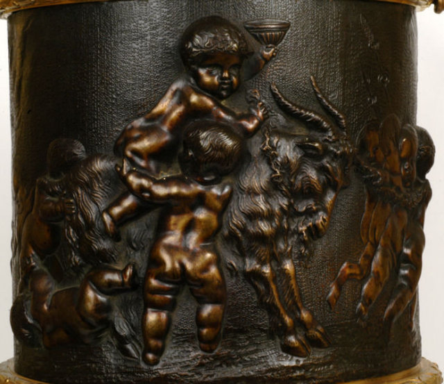 Louis Clodion Attributed Pair of Louis XVI Bronze Urns