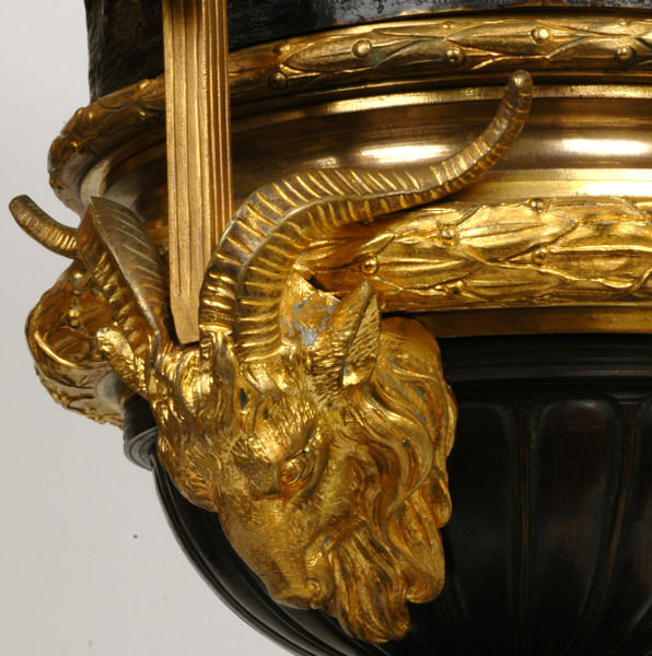 Louis Clodion Attributed Pair of Louis XVI Bronze Urns