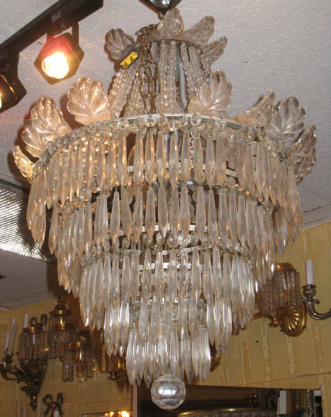 French Cascading Crystal Chandelier
