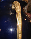 Pair of Sevres Palace Size Neoclassical Cobalt Blue Vases with Gilt Bronze Mounts
