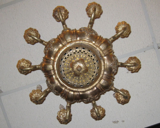 Antique Bronze Chandelier Attributed to E.F. Caldwell