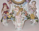 Antique Porcelain Mantle Clock in the Meissen Style