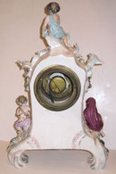 Antique Porcelain Mantle Clock in the Meissen Style