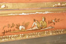 Antique Vermilion Red Chinoiserie Mirror