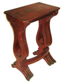 Antique Set of Red Vermilion Japanned Chinoiserie Nesting Tables