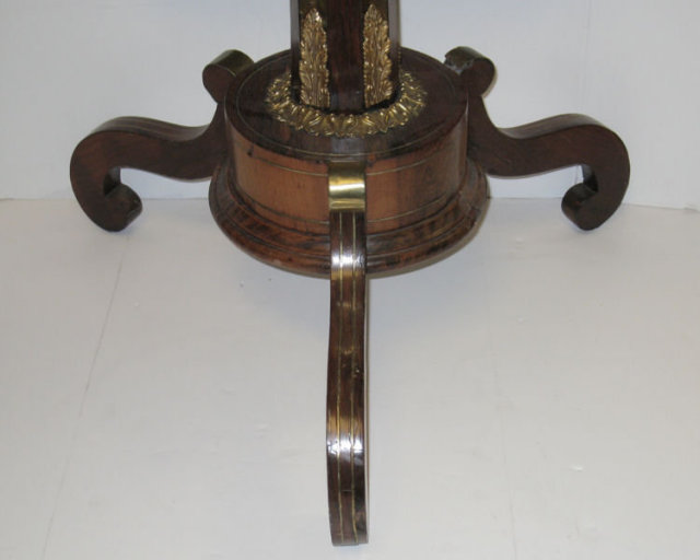 Antique Regency Style Octagonal Rosewood Tilt Top Center Table