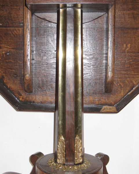 Antique Regency Style Octagonal Rosewood Tilt Top Center Table