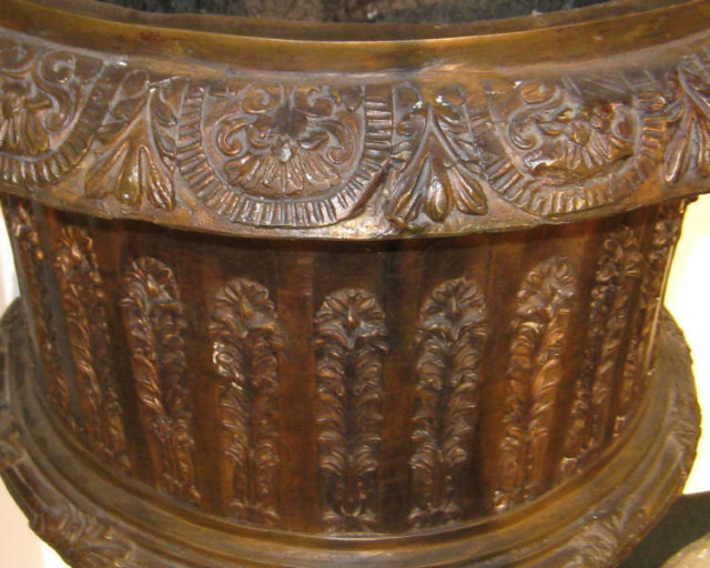 Pair of Massive Antique Campana Form Garden Urns