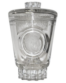 Large Lobmeyr Crystal Glass Goblet with Abraham Lincoln Engraved Portrait