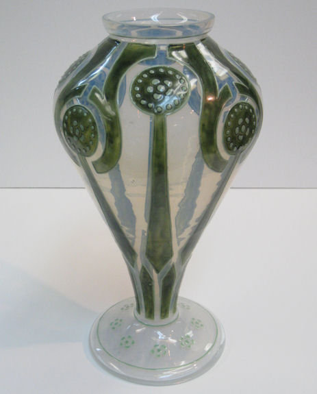 Jugendstil Glass Vase by Ludwig Sütterlin for Fritz Heckert