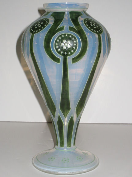 Jugendstil Glass Vase by Ludwig Sütterlin for Fritz Heckert