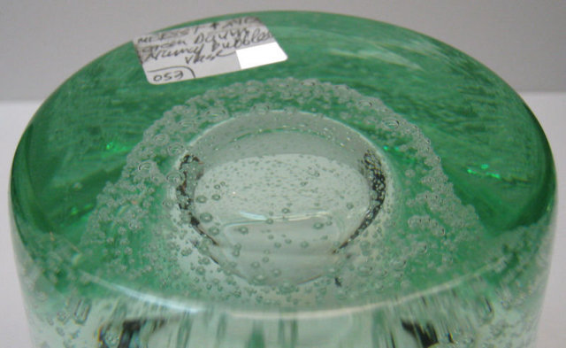 Daum Nancy Green Pulegoso Glass Vase