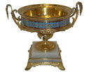 Antique French Champleve Bronze Centerpiece