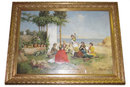 Seaside Genre Oil on Canvas After Antonio Paoletti De Giovanni