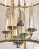 Pair of Georgian Style Brass and Glass Lanterns